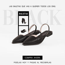 Cargar imagen en el visor de la galería, BALETA NEGRO VLEZ MUJER
