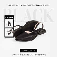 Cargar imagen en el visor de la galería, BALETA NEGRO VLEZ MUJER
